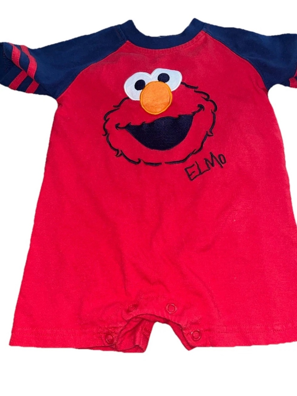 Vintage Sesame Street Elmo Boys Romper Size 24 Months Y2K